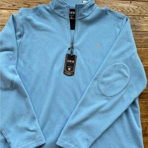Daniel Cremieux Light Blue Zip-Up Sweater